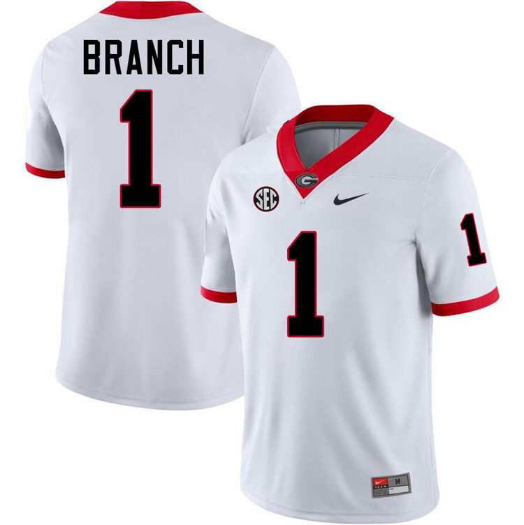 Zachariah Branch Georgia Jersey,University Of Georgia Bulldogs Football Jersey,Uniforms,Gears-White